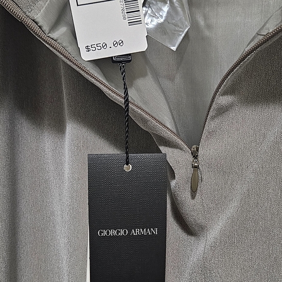 Giorgio Armany Size 14 Grey Lined Pencil Skirt - Picture 8 of 12